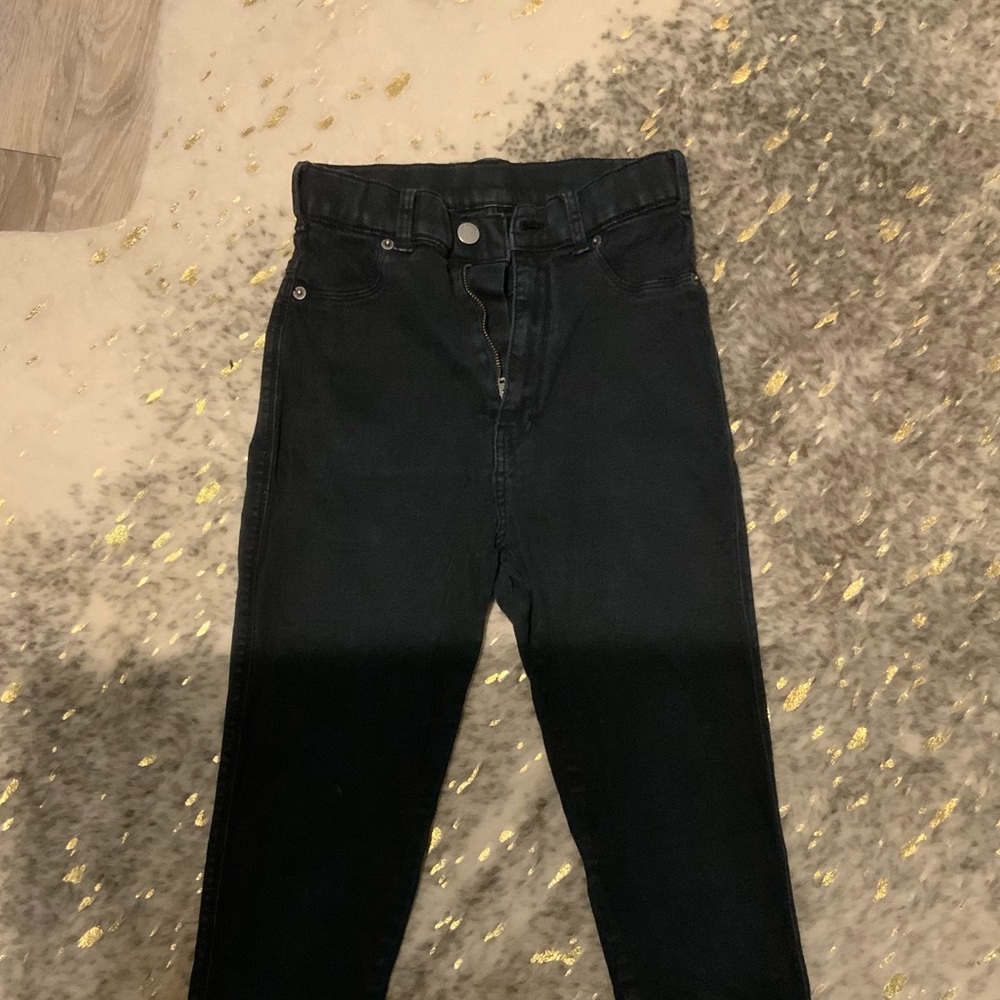 Dr Denim Black High Waisted Skinny Tight Stretch Jeans Size Medium - Picture 7 of 8